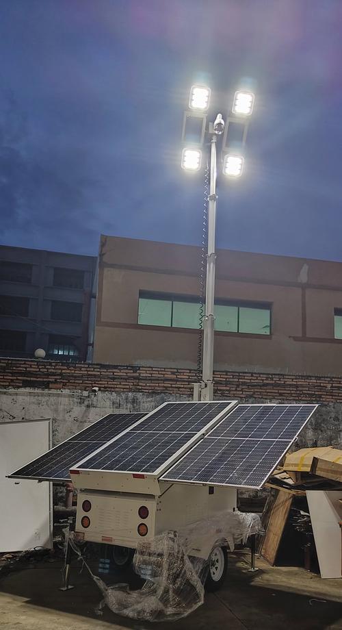 移动太阳能照明灯塔 租赁 工地监控 cctv 逆变 升降应急照明 泛光工作